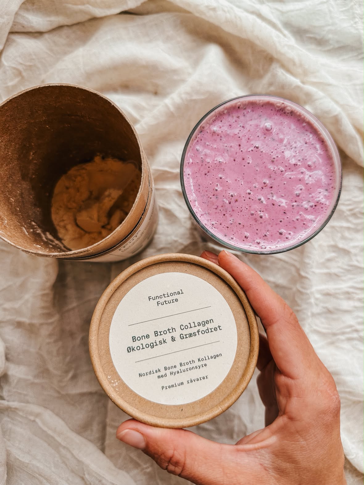 Jordbærsmoothie med skyr og kollagen